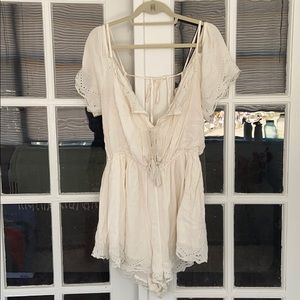 Free People White Romper